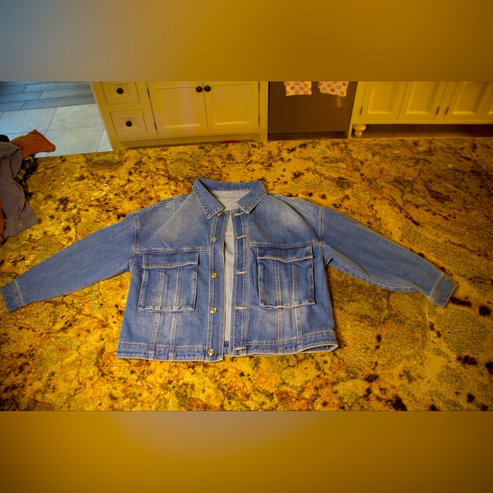 Light blue jean jacket!!